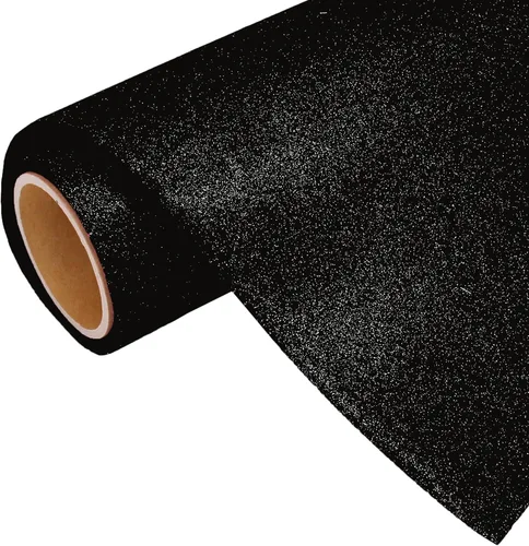 Miniatura 11 de Rollo de película de vinilo de transferencia de calor Threadart Glitter Blue de 3 yardas x 20 pulgadas HTV Colores con purpurina Compatible