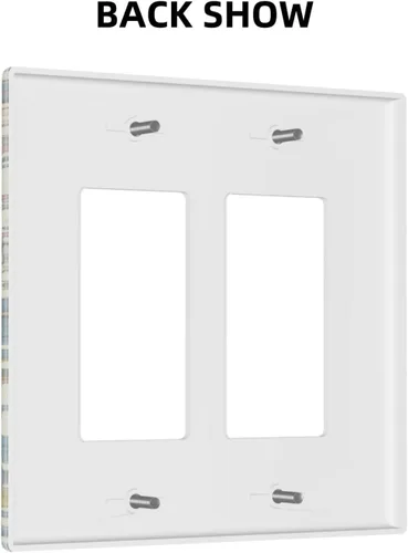 Miniatura 569 de Placa Decorativa de Pared de Granja Rústica con Cuerno de Madera para Puerta de Granero 1 Banda Duplex Cubiertas de Toma Eléctrica Soltera