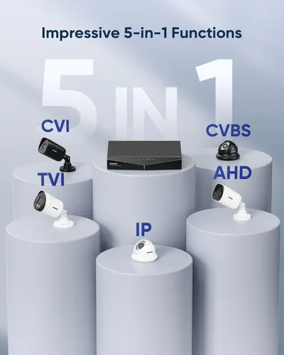 Miniatura 5 de SANNCE Grabador DVR de 16 canales 1080P con función de alerta por correo electrónico y detección de movimiento, salida HDMI 1080P, sin HDD y cámara
