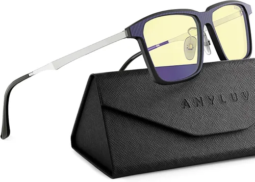 Miniatura 24 de ANYLUV Gafas de luz azul para hombre Gafas de bloqueo de luz azul: gafas ligeras de luz azul de fibra de carbono antifatiga regalo