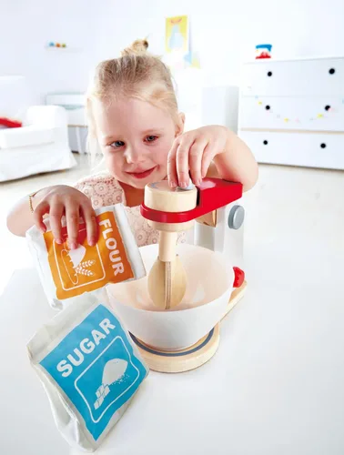 Miniatura 7 de Hape Wooden Mighty Mixer Kitchen Plaset Juguete educativo para hornear para preescolares a partir de 3 años