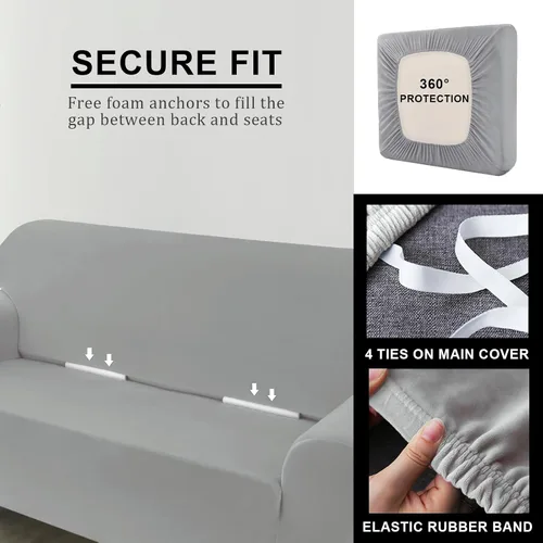 Miniatura 28 de Funda para Sofá de Terciopelo, Fundas Elásticas para Sofá para Funda Principal Separada/Respaldos y Cojines de Asiento, Funda para Sofá, para Fundas