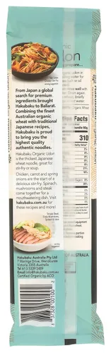 Miniatura 2 de Hakubaku Fideos de trigo Udon orgánico (1 x 9.5 oz)