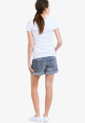 Miniatura 3 de De la Mujer dobladillo Plus tamaño Denim Shorts