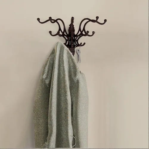 Miniatura 4 de Creative Co-Op Ganchos de pared de hierro fundido antiguo con acabado oxidado