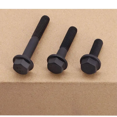 Miniatura 5 de M12-1.75 x 50 mm (6 piezas) Tornillos de perno hexagonal con brida acabado negro óxido, grado 10.9 acero de aleación, perno de cabeza de arandela