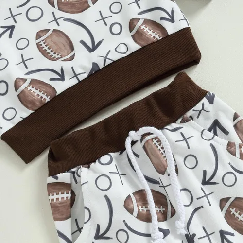 Miniatura 6 de BeQeuewll Ropa para bebé niño de otoño e invierno, 2 piezas, bloque de color, sudadera y pantalones con cuello redondo