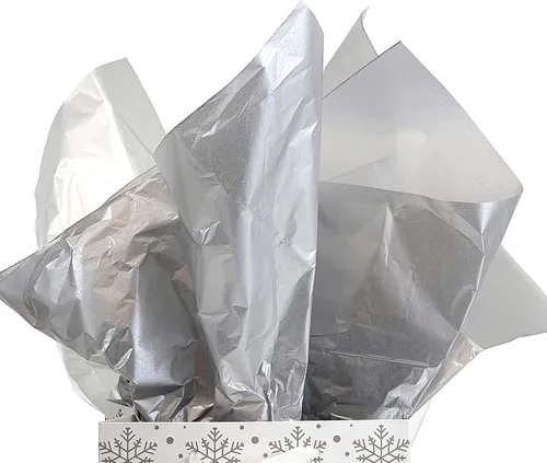 Miniatura 12 de Allgala Papel de regalo de seda, crepe de color, embalaje para regalos, 100 hojas de 20 x 26 pulgadas, color blanco, ideal para bodas, cumpleaños