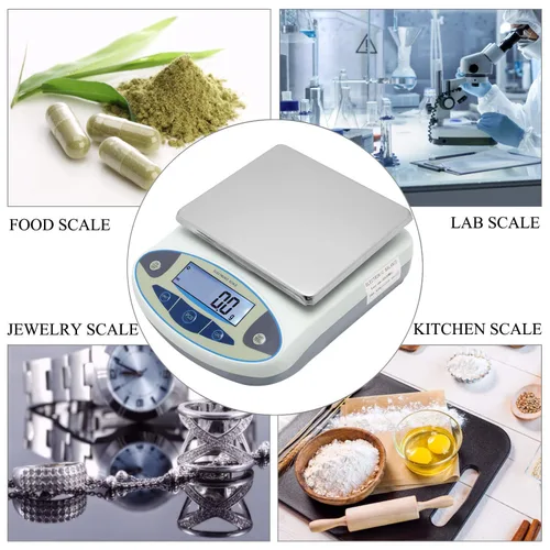 Miniatura 4 de CGOLDENWALL Báscula de laboratorio 5kgx0.0.04 oz Balanza digital de precisión Balanza electrónica Pesaje de laboratorio Báscula industrial Báscula