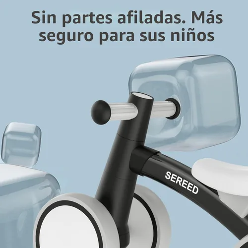Miniatura 6 de SEREED - Bicicleta de equilibrio para bebés de 1 año, niños y niñas de 12 a 24 meses, primera bicicleta para niños de 4 ruedas, regalos de primer
