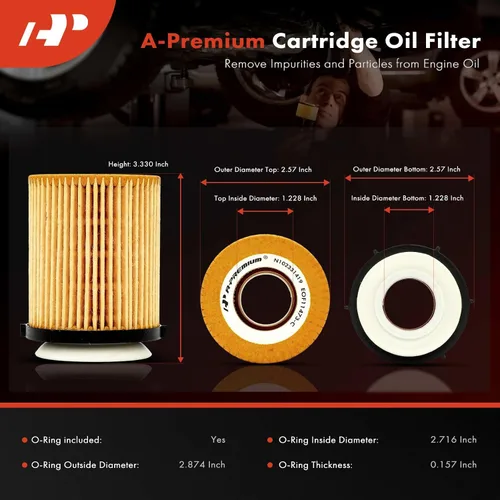Miniatura 2 de A-Premium Filtro de aceite de protección de 10 mil millas compatible con Mercedes-Benz C300, C350e, E300, E350, Sprinter 1500, Sprinter 2500