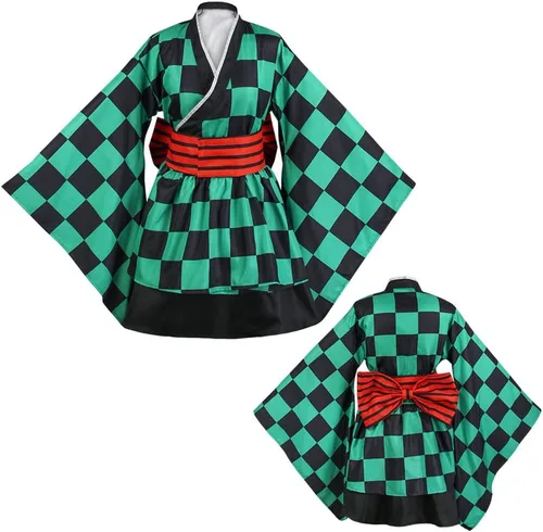 Miniatura 3 de Tanjirou Kamado - Disfraz de cosplay de anime para mujer, kimono, uniforme