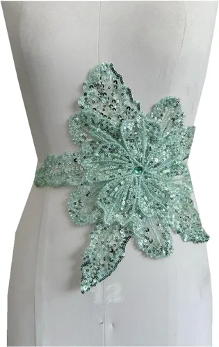 Miniatura 7 de Apliques de diamantes de imitación hechos a mano, cuentas de costura, parches de encaje, multicolor brillante para coser en lentejuelas, accesorio
