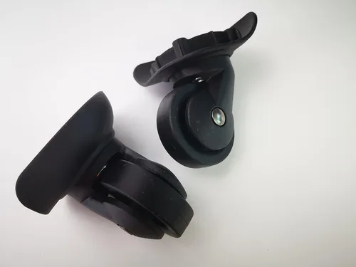 Miniatura 3 de Zoofen Ruedas de equipaje de repuesto para maleta, color negro, ruedas de repuesto para maleta con 4 agujeros para tornillos (Z-293)