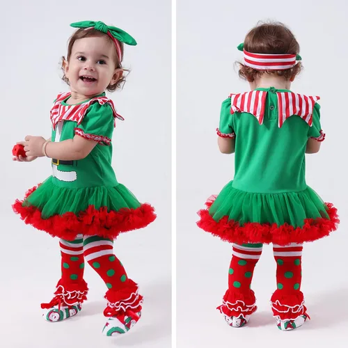 Miniatura 3 de Lausana - Ropa de bebé para niña, mameluco, tutú, calentadores, zapatos, diademas, trajes de vestir para niña (0-24 meses)