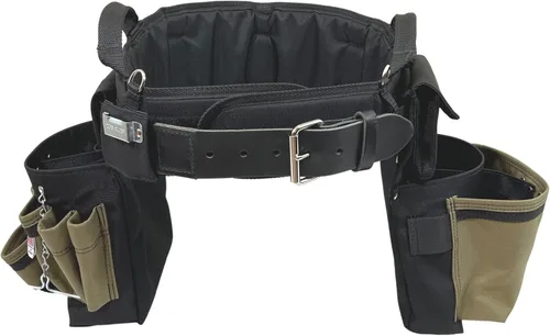Miniatura 5 de BOULDER BAG Cinturón de herramientas Ultimate MAX Combo para electricista con soporte trasero cómodo, hebilla de cinturón de cuero, cinturón