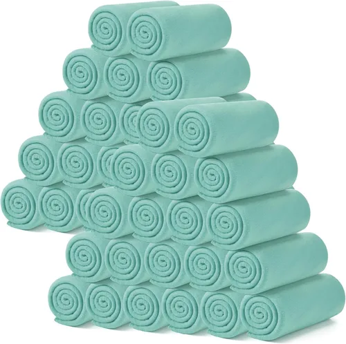 Miniatura 7 de Kinlop Manta de forro polar a granel de 60 x 50 pulgadas, suave, ligera y acogedora, manta cálida de felpa para mascotas, para cama, sofá, hogar