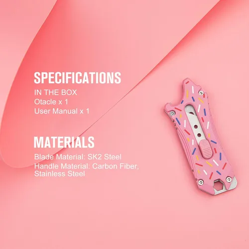Miniatura 8 de OKNIFE Otacle EDC - Cuchillo utilitario retráctil, cuchillo para abrir cajas, herramienta multifuncional con cortador de cinturón, abridor
