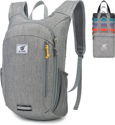 Miniatura 22 de SKYSPER Mochila pequeña de senderismo de 10L/15L/20L Mochila de viaje ligera para mujeres y hombres Verde