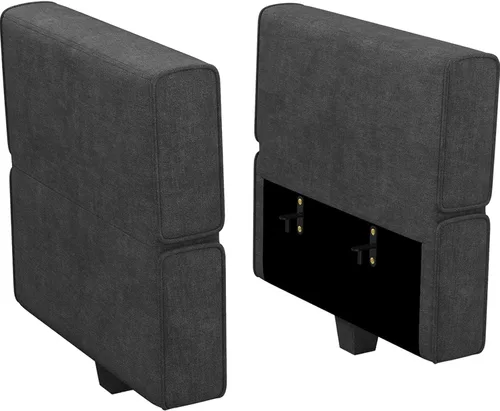 Miniatura 8 de Belffin Sofá seccional modular de tela, apoyabrazos, respaldo, módulo, parte seccional lateral, reposabrazos/respaldo (juego de 2), gris oscuro
