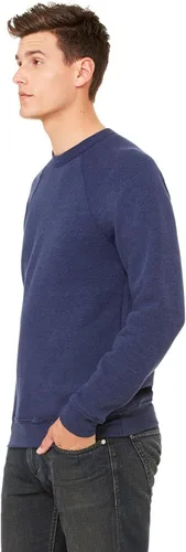 Miniatura 67 de Bella Canvas Sudadera de forro polar de esponja con cuello redondo (3901), Gris oscuro (Dark Grey Marble Fleck), M