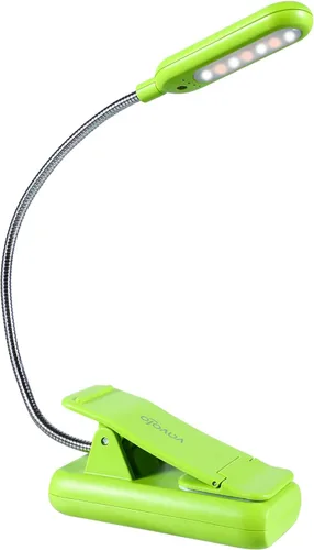 Miniatura 18 de VAVOFO Luz de lectura recargable con clip, 7 LED con 3 temperaturas de color, 9 niveles de brillo, luces de libro para leer en la cama con indicador