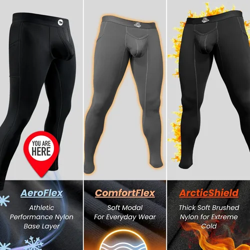 Miniatura 71 de Real Men ABCD Pouch - Pantalones de compresión para hombre, paquete de 1, 2 y 3, leggings para hombre, pantalones de yoga, medias, capa base