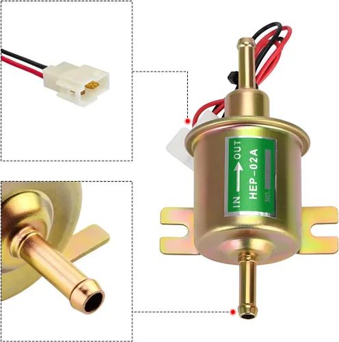 Miniatura 5 de BESULEN Bomba de combustible eléctrica, bomba de transferencia de combustible de baja presión resistente de 12 V, bomba de combustible diésel de gas