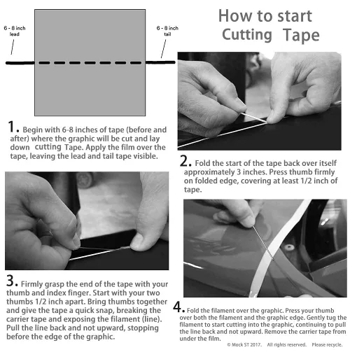 Miniatura 4 de Knifeless Tape Design Line Finish Line Cinta de corte de vinilo (2 unidades, 164.0 ft)