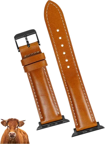 Miniatura 19 de AIIigator - Correa de reloj hecha a mano de cuero compatible con Apple Watch Ultra de 1.929 in 1.772 in 1.732 in 1.654 in 1.614 in 1.575 in 1.496 in