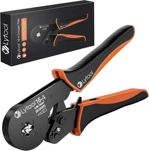 Miniatura 8 de Lytool Kit de Herramienta de Engarzado de Férulas, Engarzadora de Trinquete Hexagonal para 28-5 AWG, Férulas de Cable Aisladas, Engarzadora