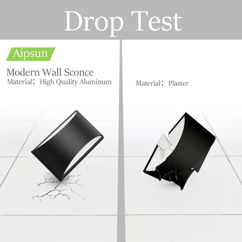 Miniatura 8 de Aipsun Juego de 2 apliques de pared LED modernos negros para interiores, con cable arriba y abajo, para sala de estar, dormitorio, pasillo, pasillo