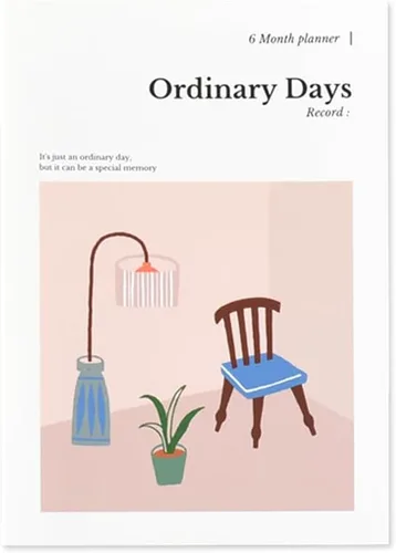 Miniatura 19 de Monolike Ordinary Days Diary Planificador de 6 Meses, Green day - Planificador Académico, Planificador Semanal y Mensual, Organizador