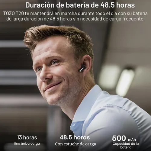 Miniatura 7 de TOZO T20 Wireless Earbuds with Independent Design, Dual Mic Noise Cancellation