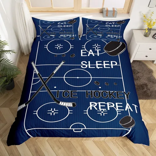Miniatura 36 de jejeloiu Juego de ropa de cama de fútbol para niños, tamaño individual, juego de funda de edredón de fútbol para niños y niñas, funda de edredón