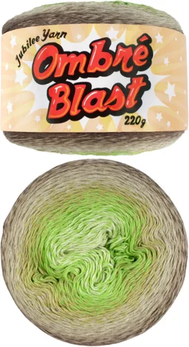 Miniatura 50 de JubileeYarn Hilo Ombré Blast - 220g/pastel Algodón Peso Bebé - Cripta de Hielo - 1 Pastel 119 Cripta de hielo