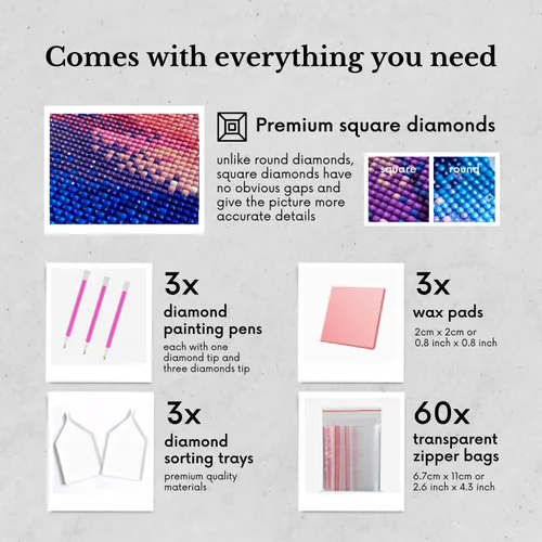 Miniatura 4 de Neopalette Kits de pintura de diamantes para adultos, niños, arte y manualidades, pintura de diamantes de perforación completa, abstracta y adornos