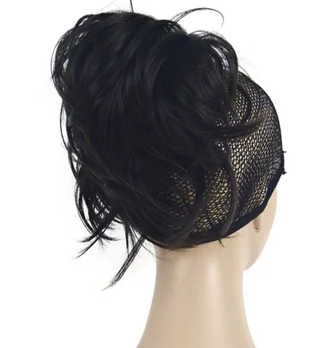 Miniatura 3 de Lydell Extensión de cabello sintético ajustable con pinza de mandíbula (marrón oscuro)