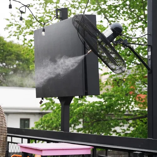 Miniatura 3 de Ventilador de exterior - Ventilador de montaje en pared - Ventilador de nebulización Nebulización de patio, nebulización de patio de restaurante