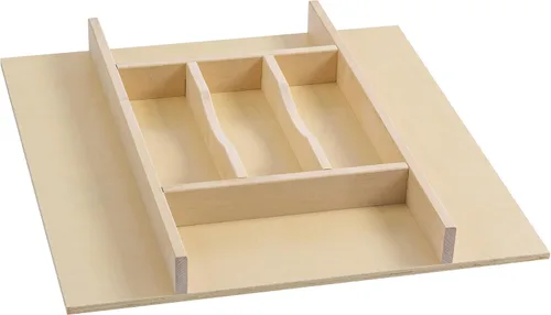 Miniatura 10 de WelFurGeer Organizador de cubiertos de madera premium para cajones de cocina, bandeja de utensilios para cajón de cocina, organizador de cajones