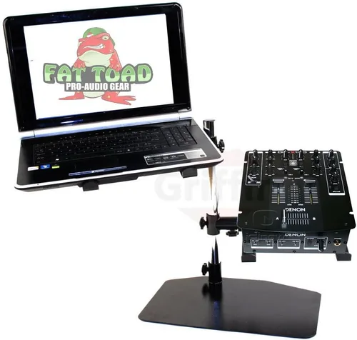 Miniatura 4 de Fat Toad Soporte Doble para Laptop DJ (Edición PRO de Mesa) – Estante Portátil de 2 Niveles para Equipo de PC con Monturas de Soporte