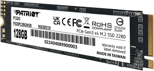 Miniatura 4 de Patriot Memory P320 SSD interno de 128 GB - NVMe PCIe Gen 3x4 - M.2 2280 - Unidad de estado sólido - P320P128GM28