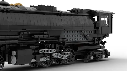 Miniatura 6 de Bloques de construcción de locomotora, 1/40 4014 Big Boy RC Train Juego de bloques de construcción, kit de locomotora de vapor a control remoto