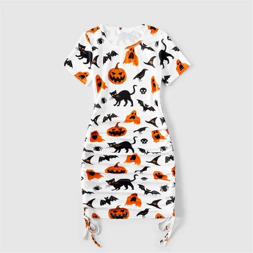 Miniatura 2 de PATPAT Conjuntos familiares a juego para mamá y yo, vestidos de manga corta, camiseta casual bodycon midi, conjunto a juego