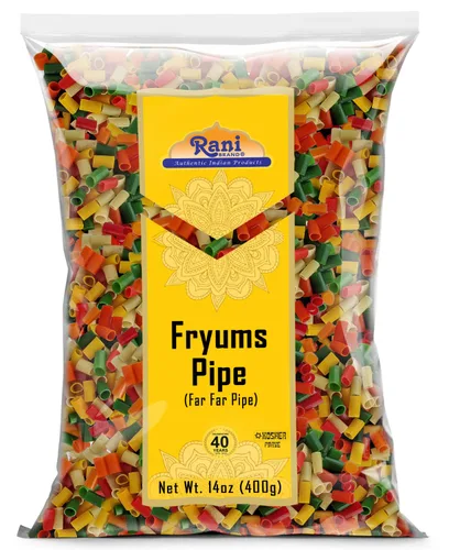 Miniatura 25 de Rani Far Far / Fryums (pellet de trigo y tapioca) Forma de anillo de 7 onzas (7.05 oz) ~ Vegano, Kosher, sin cocinar, utilizado para hacer papad