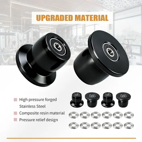 Miniatura 5 de Qty.4 Ruedas/rodillos mecanizados compatibles con reemplazo total de gimnasio, se adapta a modelos XL, XLS, y se ajusta con rodamientos a través