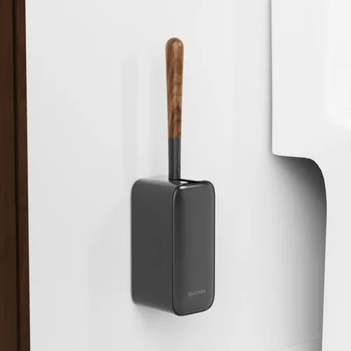Miniatura 2 de Cepillo limpiador de inodoro, cepillo de inodoro y soporte para limpieza de esquinas muertas, cepillo de inodoro montado en la pared para decoración