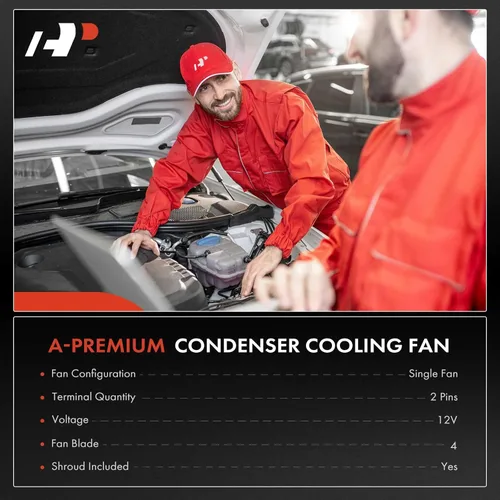 Miniatura 2 de A-Premium Conjunto de ventilador del condensador A/C compatible con modelos seleccionados de Honda - Accord 1998 1999 2000 2001 2002, 2.3L