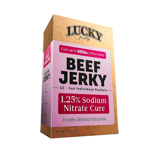 Miniatura 19 de Lucky Jerky Kit de condimento y curación de cecina, paquete de 4 unidades, original, pimiento rojo, teriyaki, condimentado, temporada 80 libras