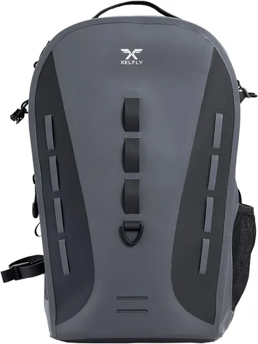 Miniatura 13 de Xelfly - Mochila de pesca impermeable con soporte para caña, válvula de aire inflable, correas acolchadas para la cintura y bucles para engranajes
